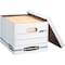 Bankers Box Stor/File Boxes, w/Lid, Ltr/Lgl, 12"x15"x10", 20/CT, White PK FEL0070333 - alternate 1
